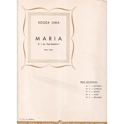 Maria - Peças Romanticas N.4 - Exemplar Antigo