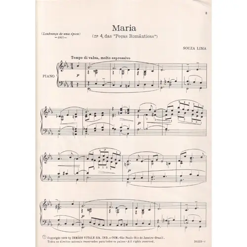 Maria - Peças Romanticas N.4 - Exemplar Antigo