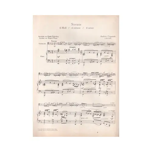 Sonate D-Moll  (Edição Antiga)