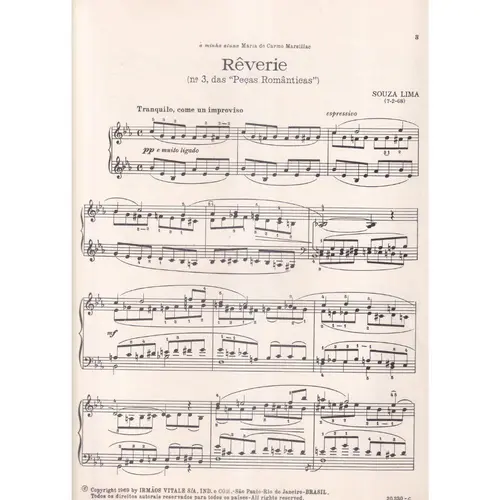 Reverie - N.3 Das Peças Românticas - Exemplar Antigo