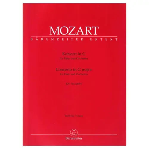 Concerto In G Major For Flute And Orchestra (Kv 313 - 285C) - Score