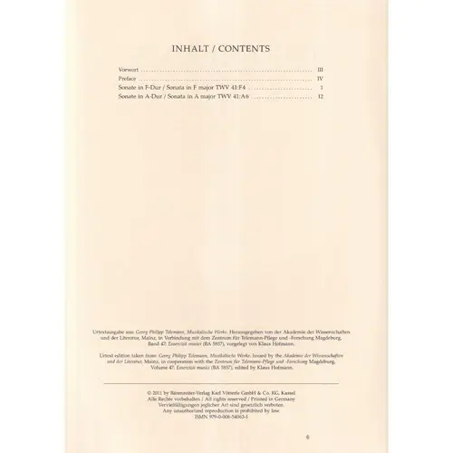 Two Sonatas For Violin And Basso Continuo
