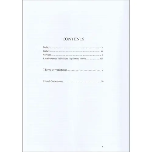 Theme Et Variations For Solo Piano