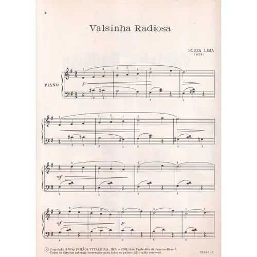 Valsinha Radiosa - N.4 Das Valsinhas Infantis