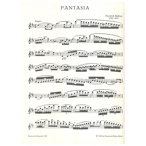 Fantasia In D Major For Flute Solo