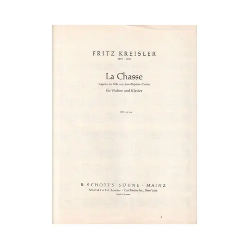 La Chasse  - Caprice Im Stile Von J.B.Cartier