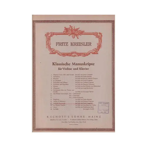 Aubade Provençale Im Stile Von Louis Couperin