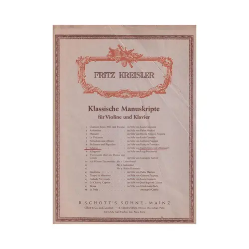 Scherzo fur Violin und klavier