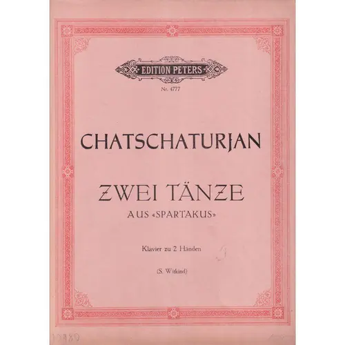 Zwei Tanze Aus Spartakus  (Edição Antiga)