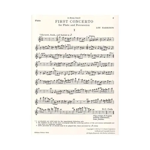 First Concerto For Flute And Percussion