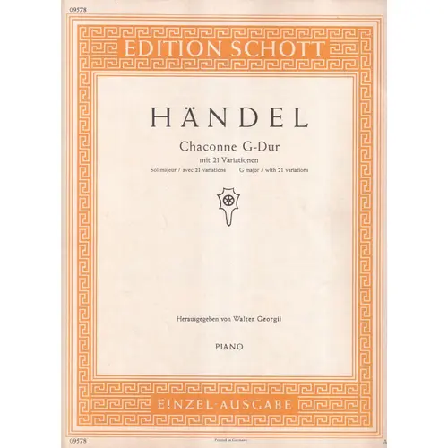 Chaconne G-Dur mit 21 Variationen