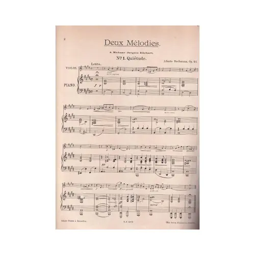 Deux Melodies - Op.44 (Edição Antiga)