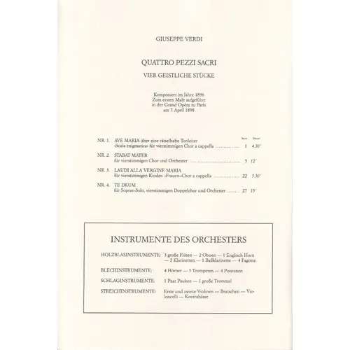 Quattro Piezzi Sacri
