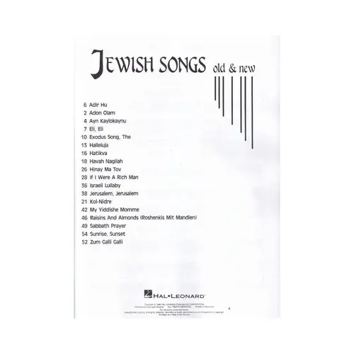 Jewish Songs-Old And New