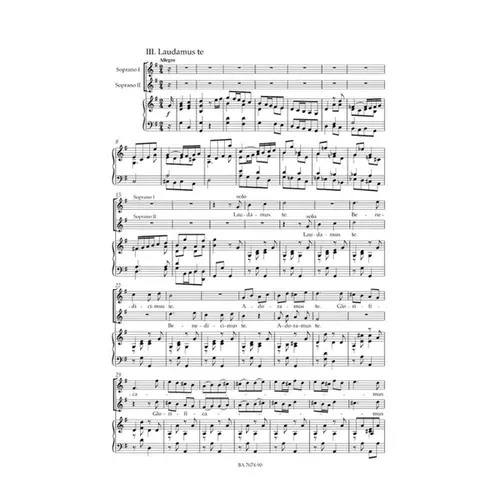 Gloria Rv 589 - Vocal Score - Urtext