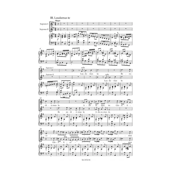 Gloria Rv 589 - Vocal Score - Urtext