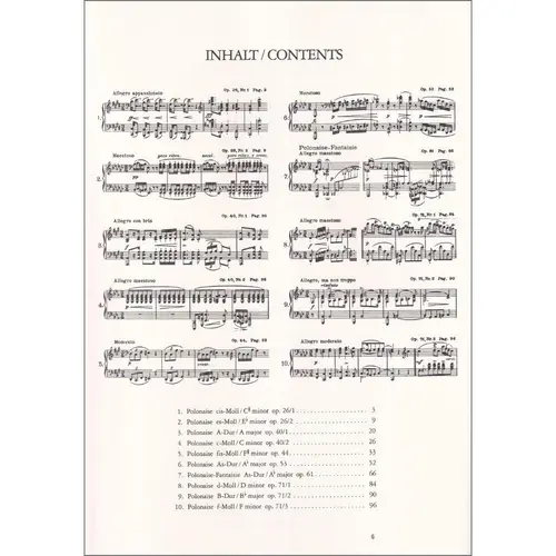 Polonaises Op.26,40,44,53,61 e 71