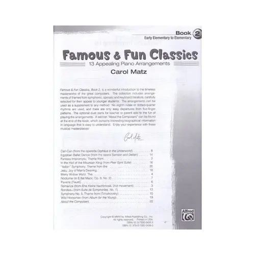 Famous E Fun Classics Book 2