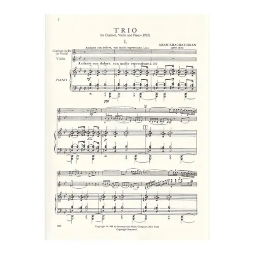 Trio (Clarinet,Violin,Piano)