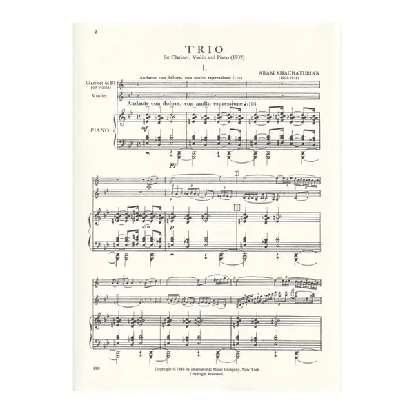 Trio (Clarinet,Violin,Piano)