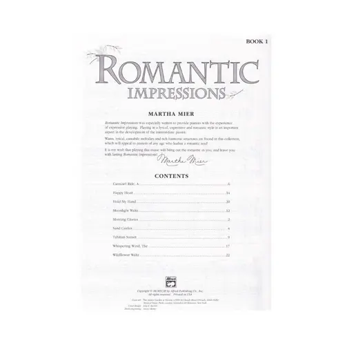 Romantic Impressions Book 1