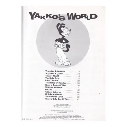 Yakko'S World - Animaniacs - Exemplar Antigo