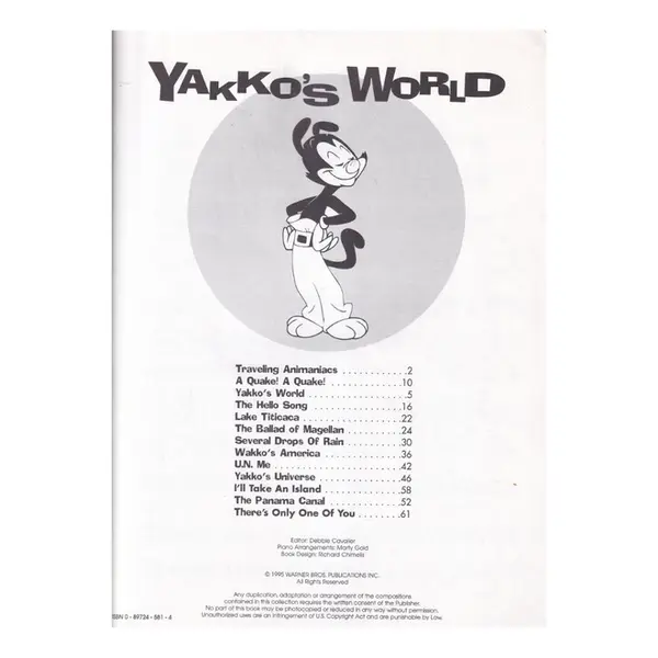 Yakko'S World - Animaniacs - Exemplar Antigo