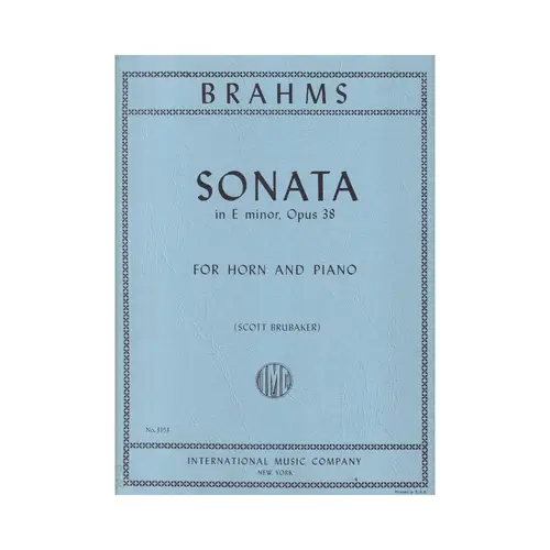 Sonata In E Minor For Horn - Op.38
