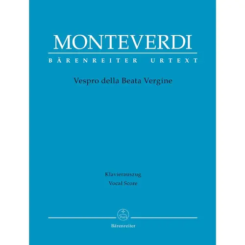 Vespro Della Beata Vergine " Marienvesper '' - Vocal Score