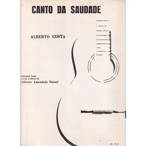 Canto Da Saudade para canto e violão