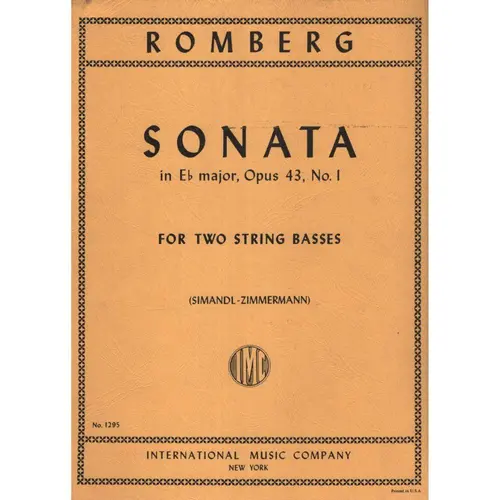 Sonata - Op.43 N.1 for two string basses