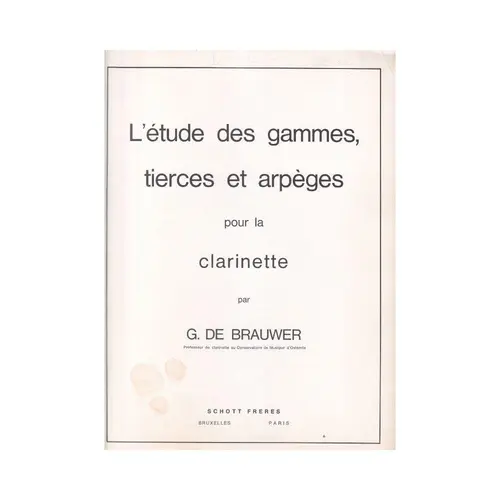 L´Etude Des Gammes, Tierces Et Arpeges