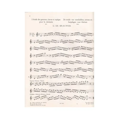 L´Etude Des Gammes, Tierces Et Arpeges
