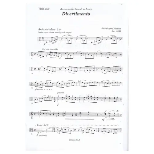 Divertimento Para Viola Solo
