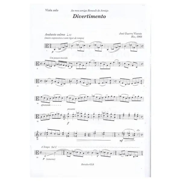Divertimento Para Viola Solo