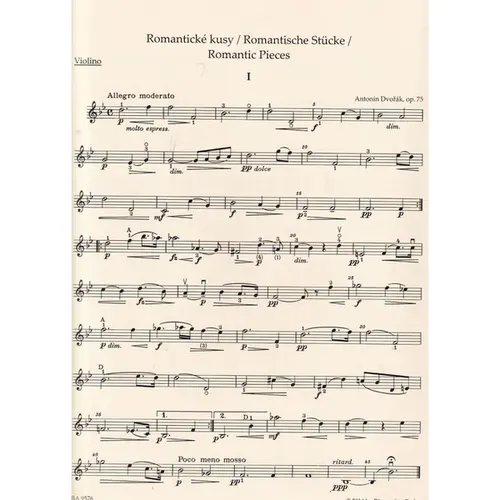 Romantic pieces for violin and piano