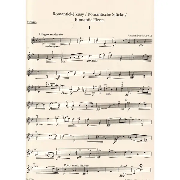 Romantic pieces for violin and piano