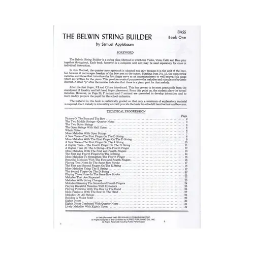 String Builder Book 1 - Bass