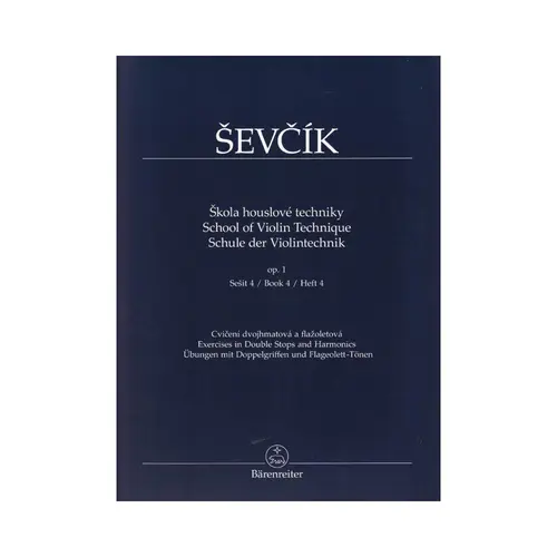 School Of Violin Technique Op. 1 Bk 4 - Exercises In Double Stops And Harmonics