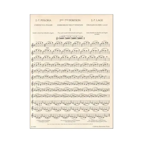 School Of Violin Technique Op. 1 Bk.2 - 2nd - 7Th Position
