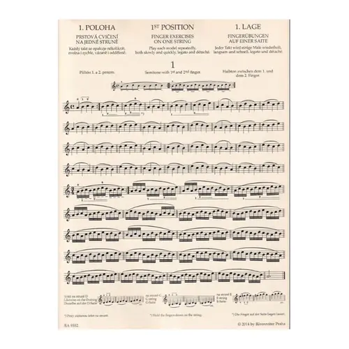 School Of Violin Technique Op. 1 Bk.1 - 1st position
