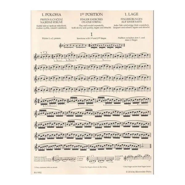 School Of Violin Technique Op. 1 Bk.1 - 1st position