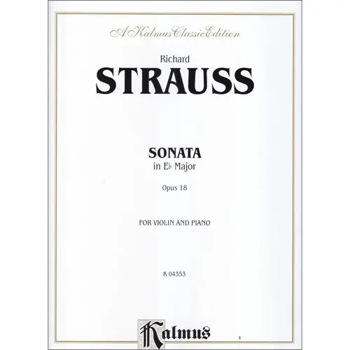 Sonata In Eb Major Op.18 For Violin And Piano