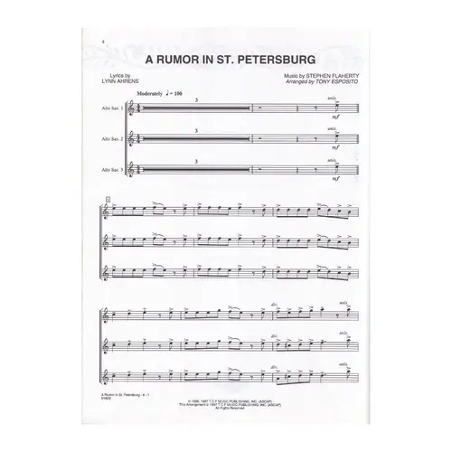 Anastasia - Trio De Alt Sax