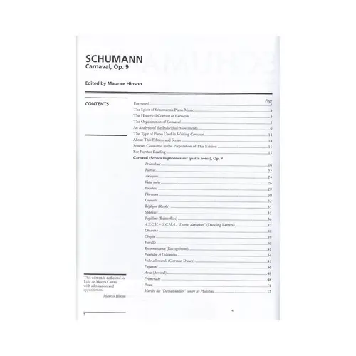 Carnaval, Op. 9 - Alfred Masterwork Edition