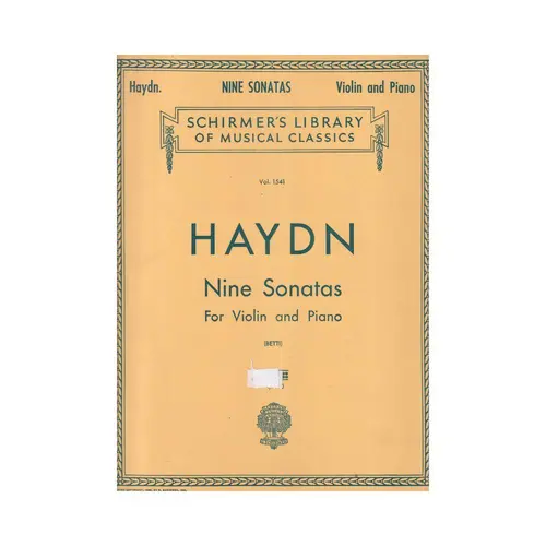 Nine Sonatas For Violin Ane Piano  (Ed. 1541) - Exemplar Antigo