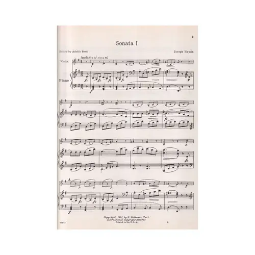 Nine Sonatas For Violin Ane Piano  (Ed. 1541) - Exemplar Antigo