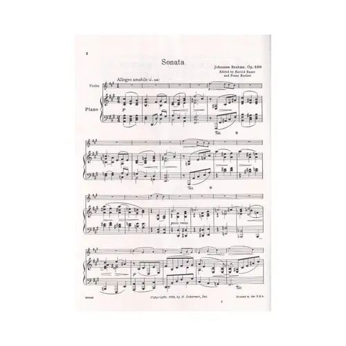Sonata For Violin And Piano In A Major - Op.100