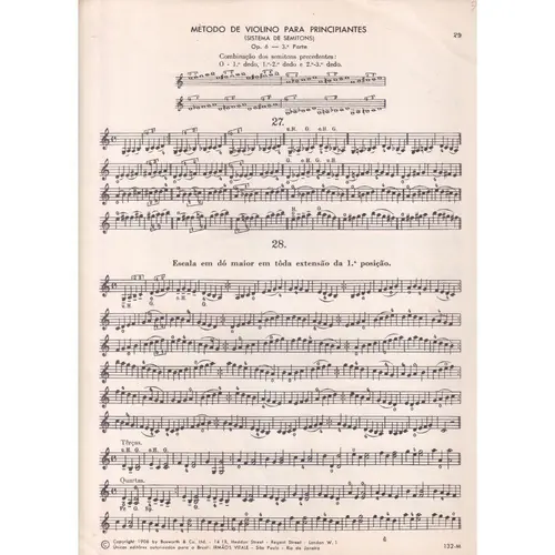Método de violino para principiantes Op.6 parte 3