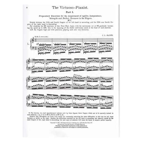 The Virtuoso Pianist In Sixty Exercices